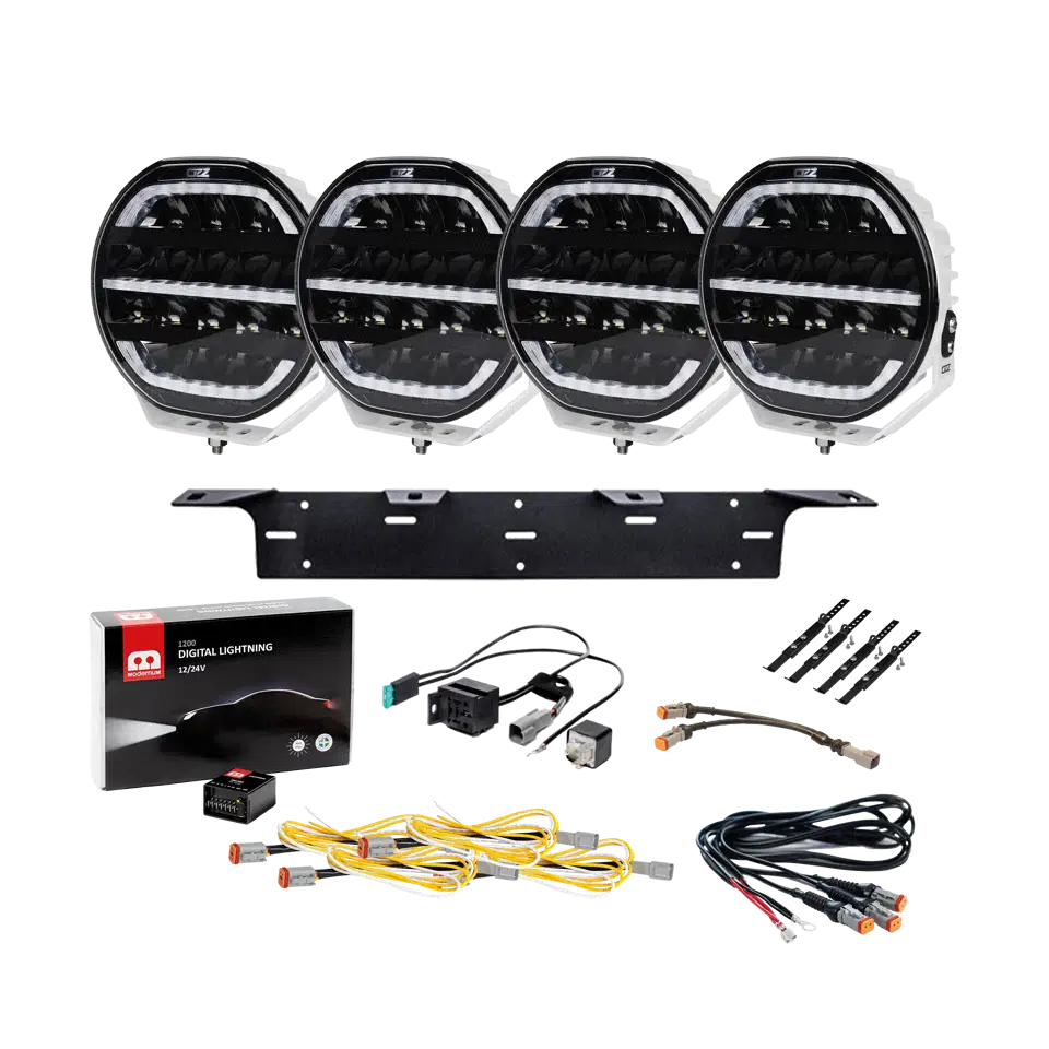 Extraljuskit 4x OZZ XR2 P7” vita - Med Digital Lighting
