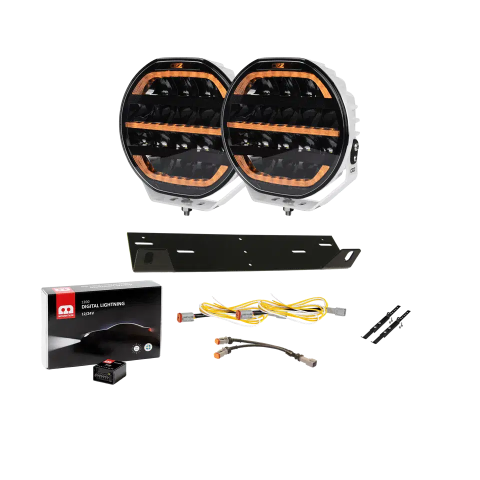 Extraljuskit 2x OZZ XR2 P9” vita - Med Digital Lighting