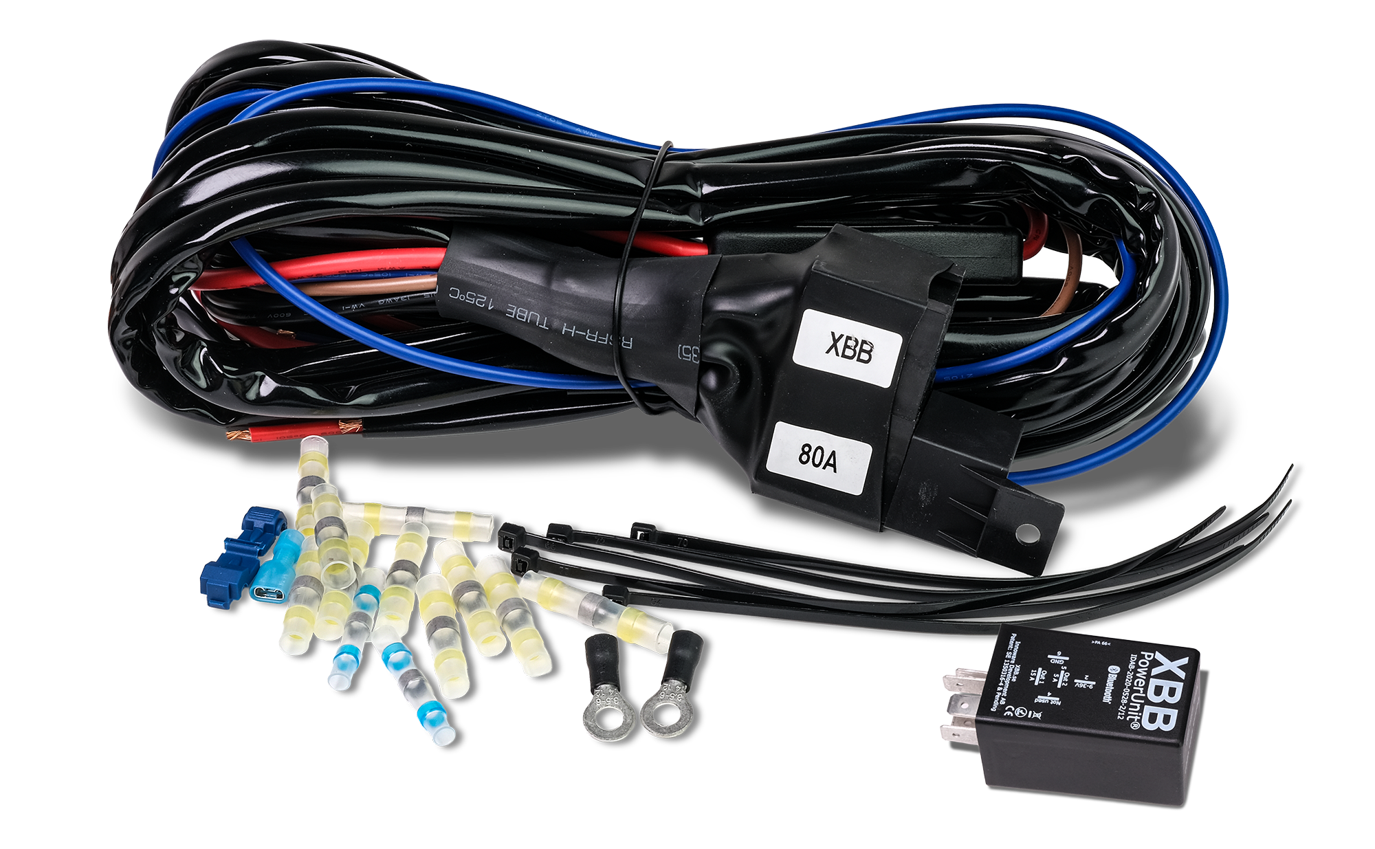Luxtar Reläkabelsats Master & Slave X 4 | 12V | 80A Relä