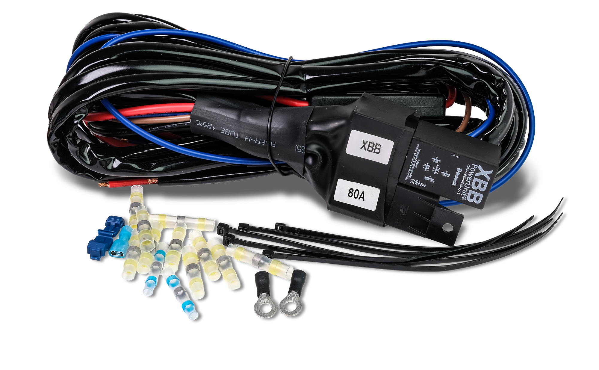 Luxtar Reläkabelsats Master & Slave X 4 | 12V | 80A Relä